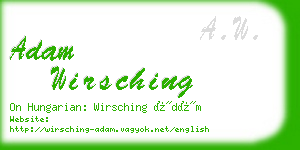 adam wirsching business card